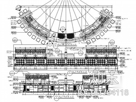 奢华主题船型酒吧室内设计施工图cad施工图下载【ID:161794118】