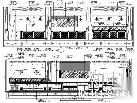奢华主题船型酒吧室内设计施工图cad施工图下载【ID:161794118】