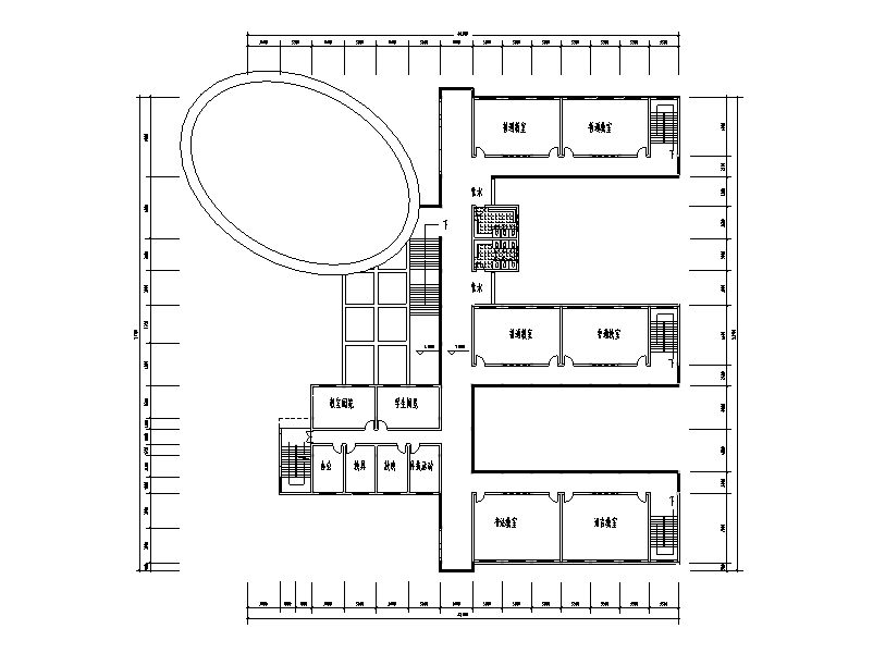 长沙某三层小学建筑设计方案图（CAD）施工图下载【ID:165145189】