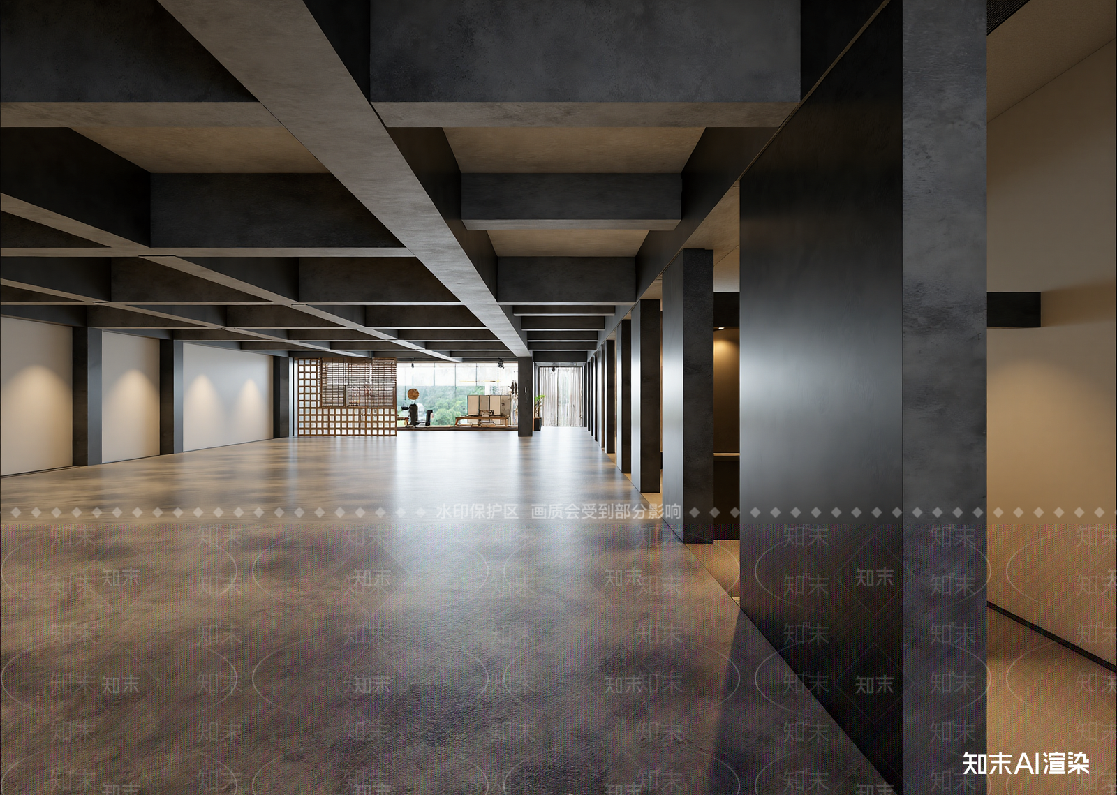 新中式走廊3D模型下载【ID:1214590122】