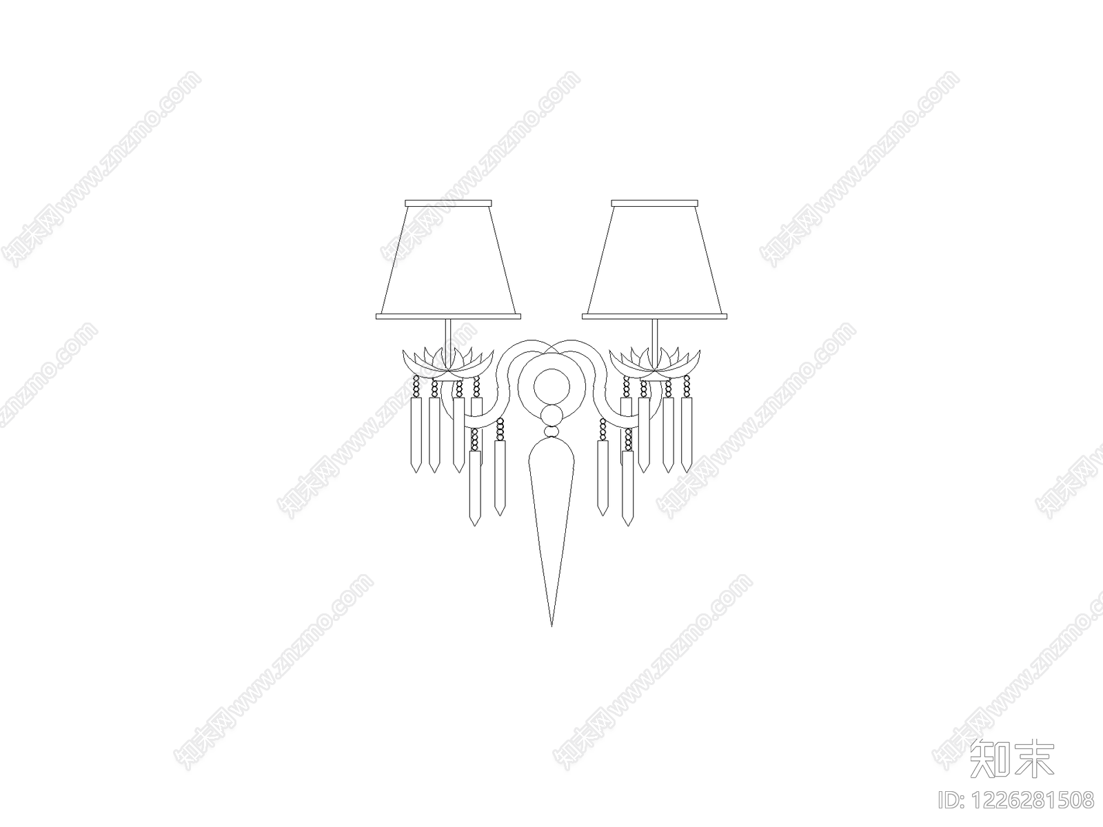 灯具图块cad施工图下载【ID:1226281508】