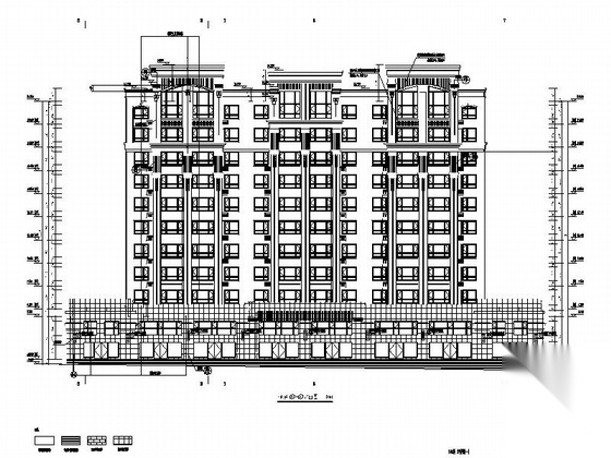 [吉林]17层现代风格高层住宅楼建筑施工图（图纸精细）施工图下载【ID:167492144】