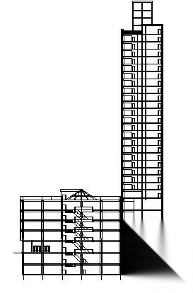 某二十七层综合商业楼建筑方案图cad施工图下载【ID:151509146】