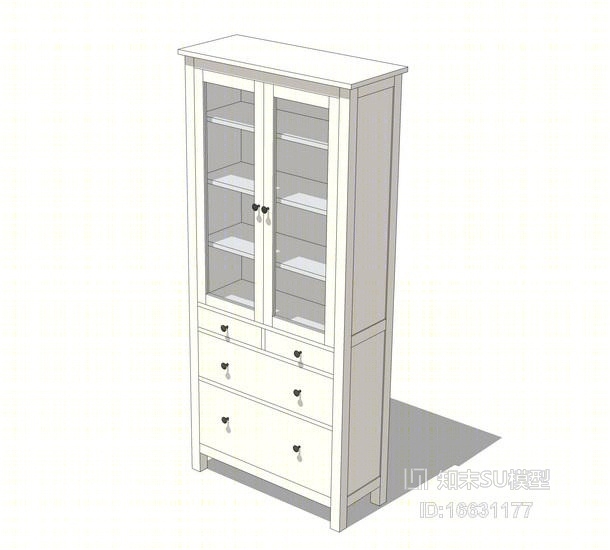 宜家风格边柜SU模型下载【ID:16631177】