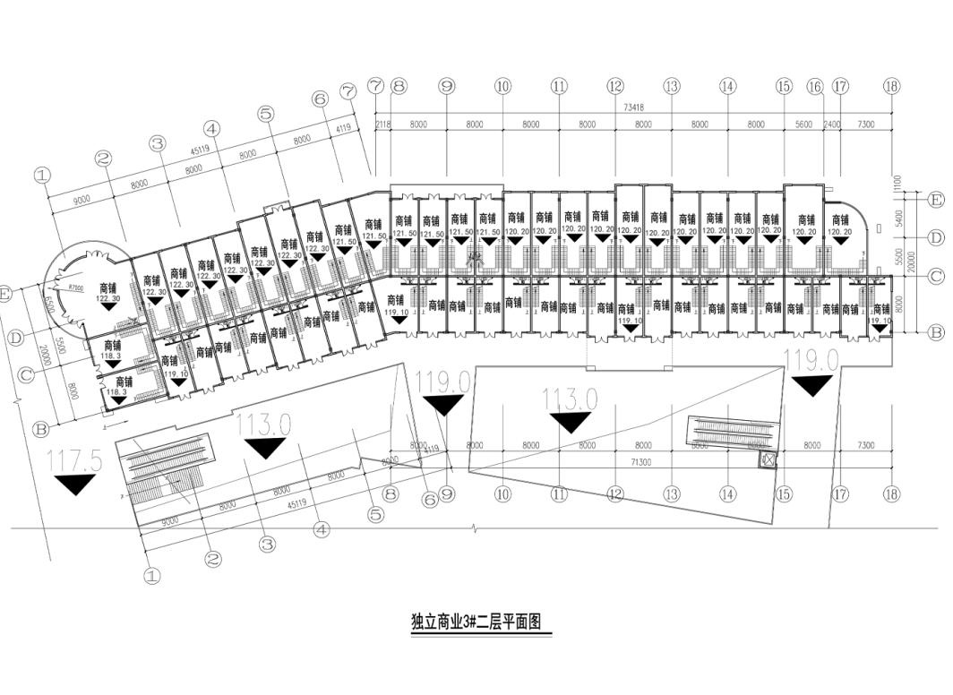 [广西]三层法式风格独立商业街建筑设计方案文本cad施工图下载【ID:167220151】