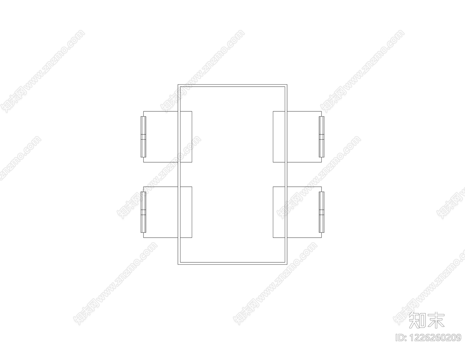 桌椅CAD图纸