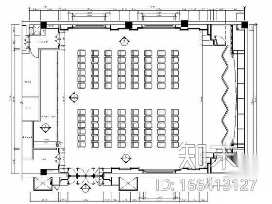 多功能影视厅室内装修图施工图下载【ID:166413127】