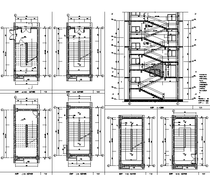 [山东]知名设计院养老康复中心建筑施工图（含多栋图纸）施工图下载【ID:164862168】