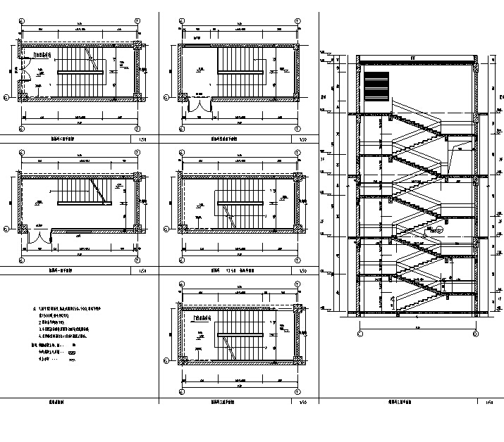 [山东]知名设计院养老康复中心建筑施工图（含多栋图纸）施工图下载【ID:164862168】