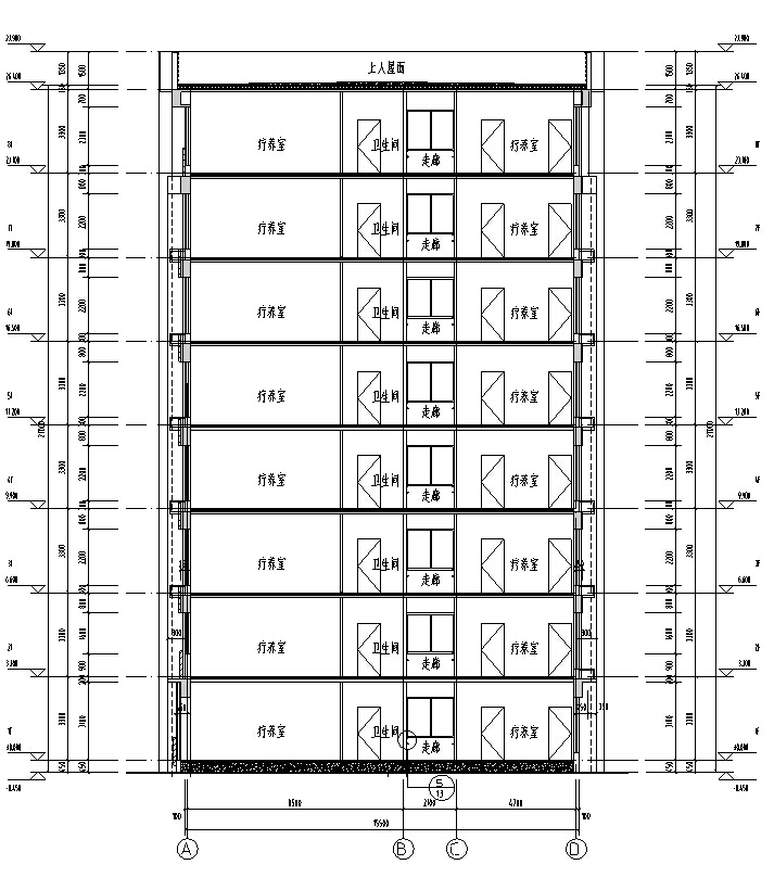 [山东]知名设计院养老康复中心建筑施工图（含多栋图纸）施工图下载【ID:164862168】