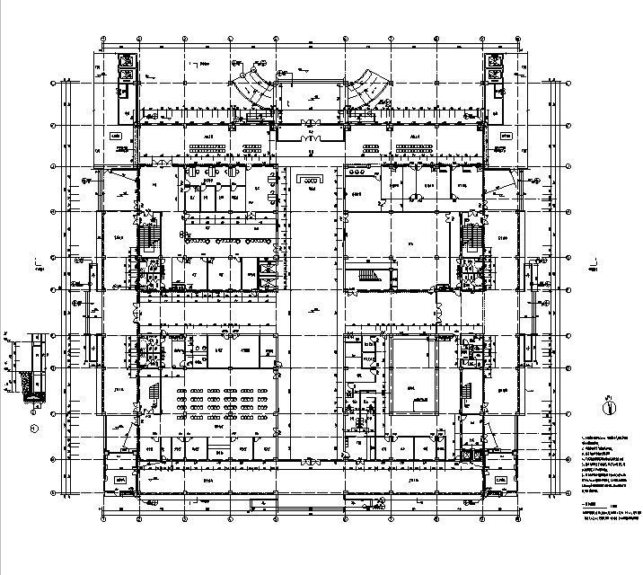 [山东]知名设计院养老康复中心建筑施工图（含多栋图纸）施工图下载【ID:164862168】