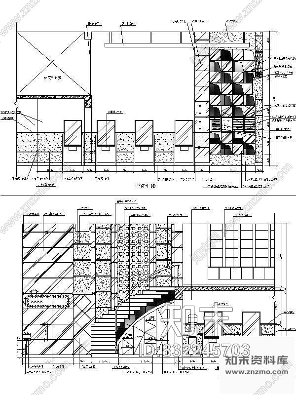 图块/节点美发厅立面装饰图cad施工图下载【ID:832245703】