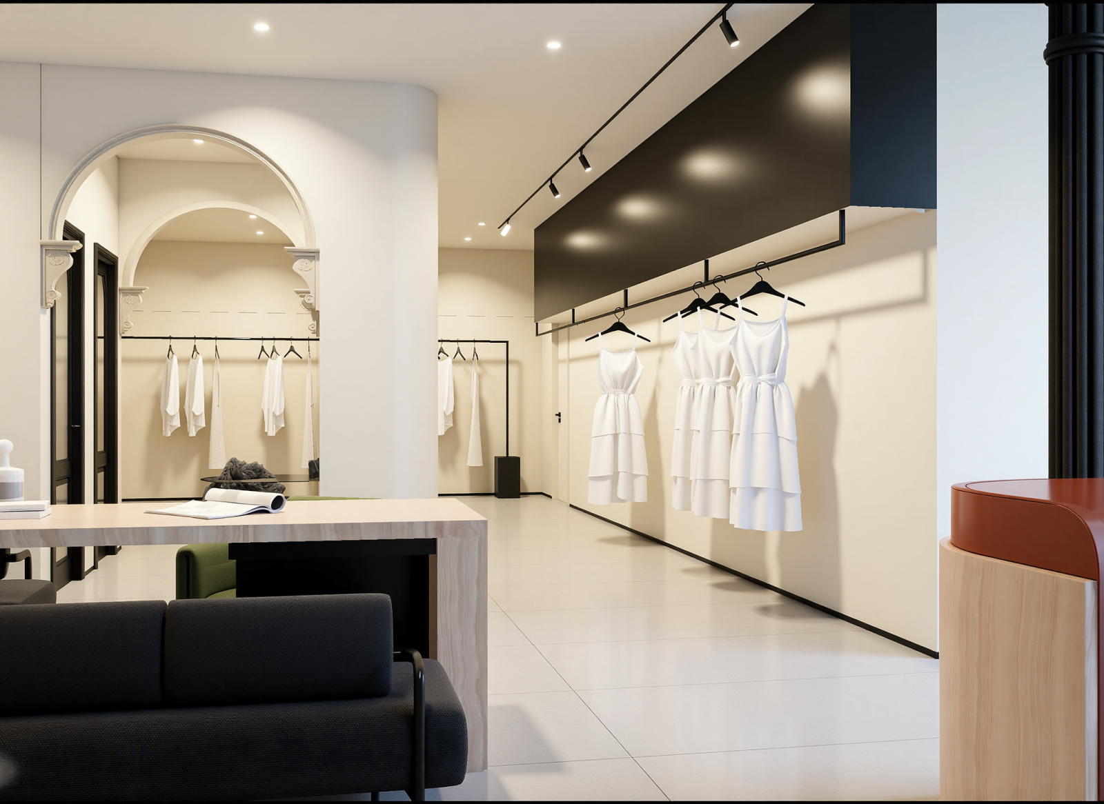 法式服装展厅3D模型下载【ID:1214794641】