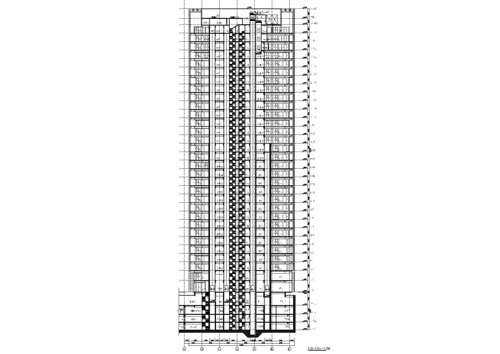 [上海]超高层现代SOHO办公综合体建筑施工图cad施工图下载【ID:160587182】