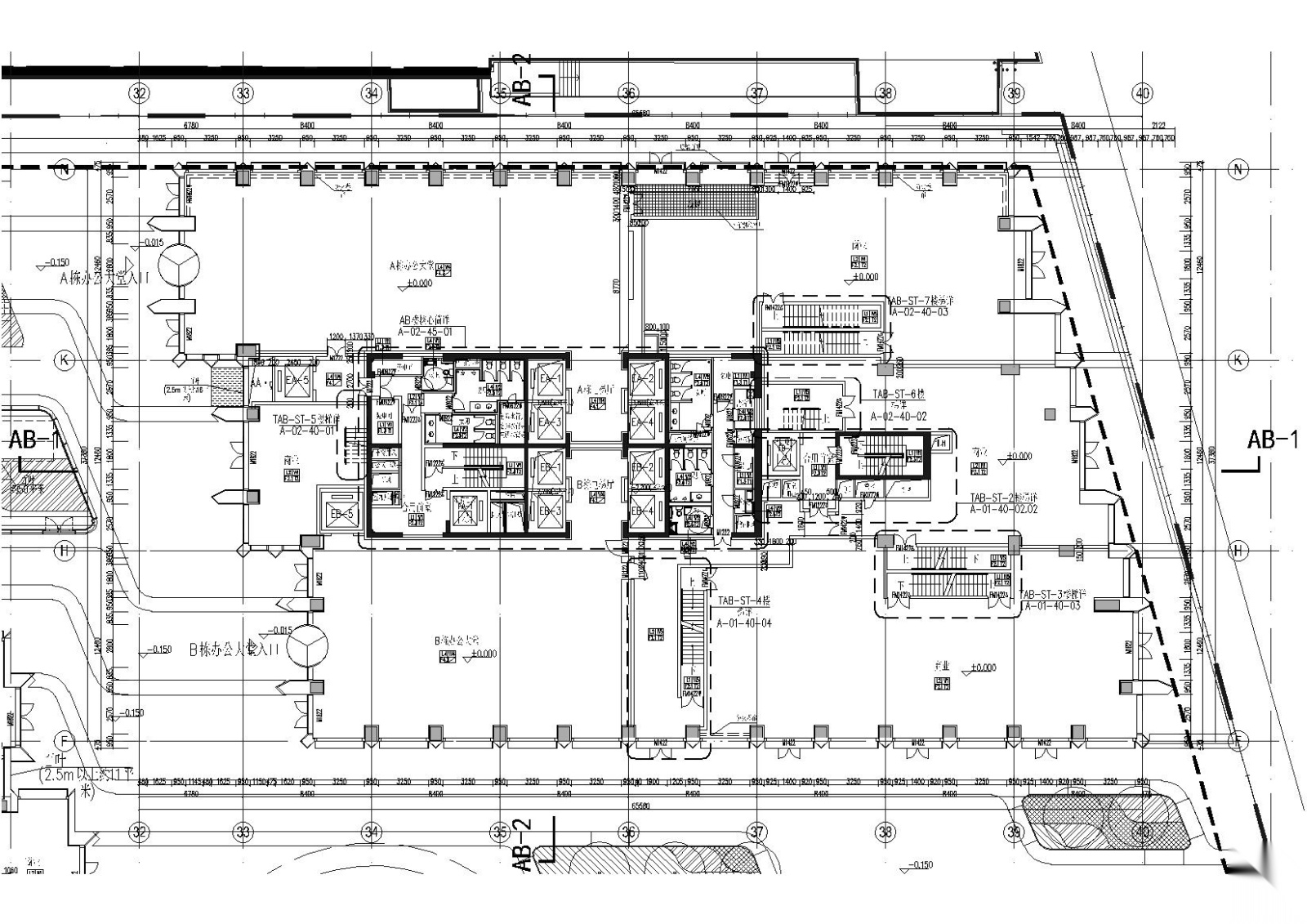 [上海]超高层现代SOHO办公综合体建筑施工图cad施工图下载【ID:160587182】