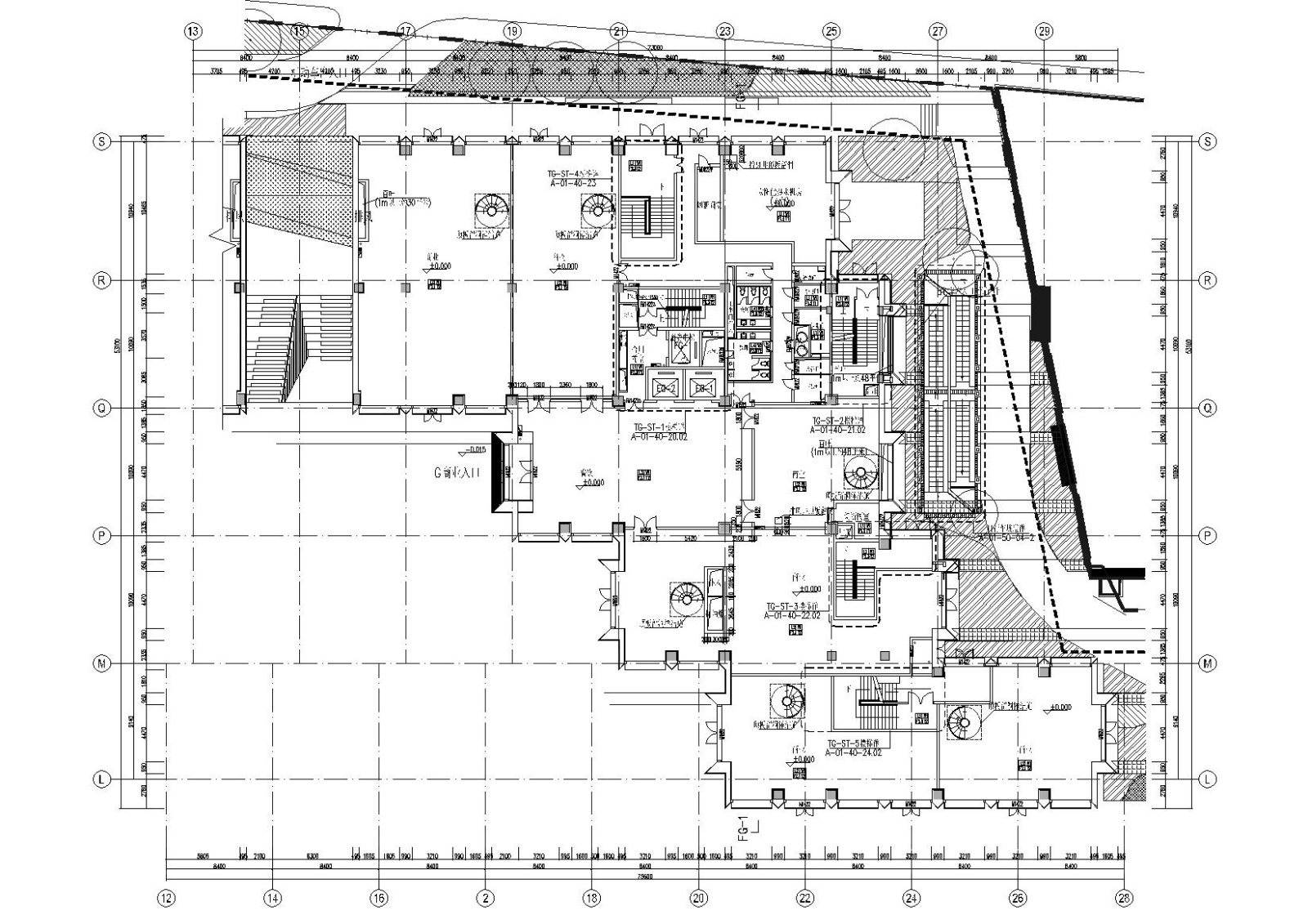 [上海]超高层现代SOHO办公综合体建筑施工图cad施工图下载【ID:160587182】