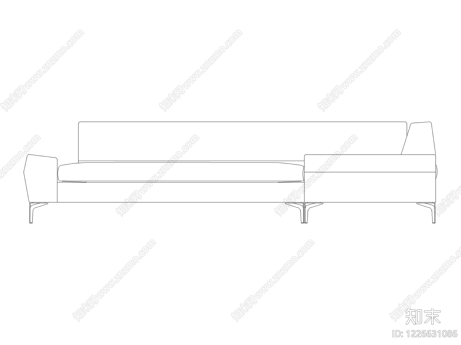 沙发cad施工图下载【ID:1226631086】