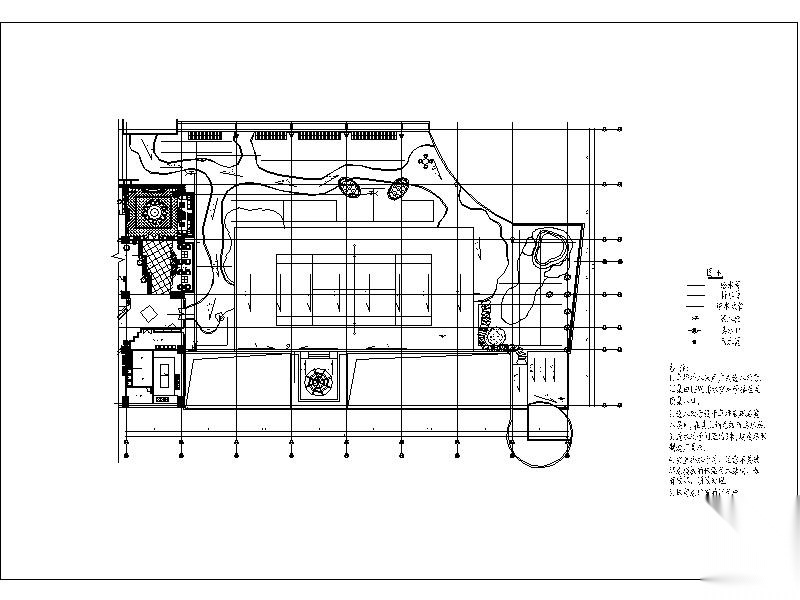 某办公楼屋顶花园完整施工图方案cad施工图下载【ID:160911115】