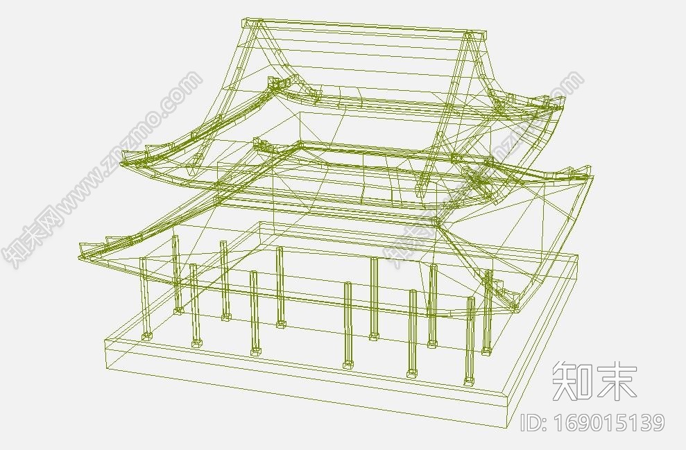 古建筑简模CG模型下载【ID:169015139】