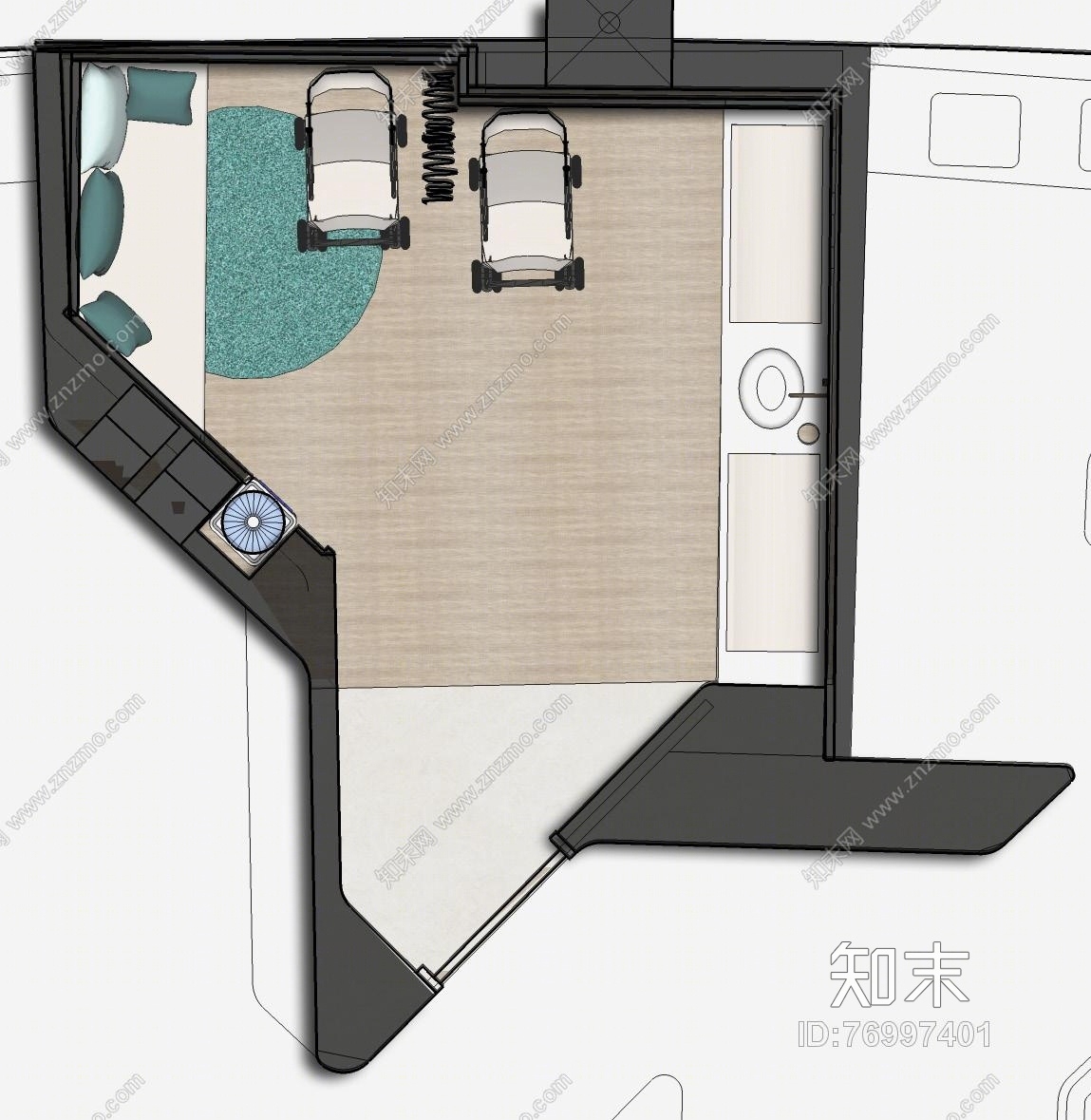 福州三迪中心商场cad施工图下载【ID:76997401】