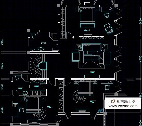 别墅施工图cad施工图下载【ID:36938268】