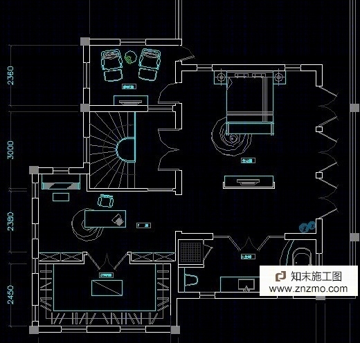 别墅施工图cad施工图下载【ID:36938268】