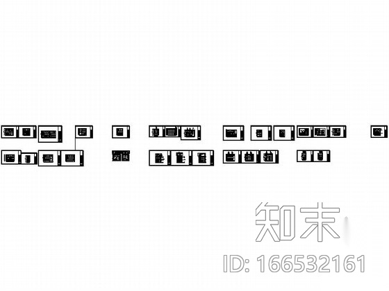 各式厨房立面CAD图块下载施工图下载【ID:166532161】