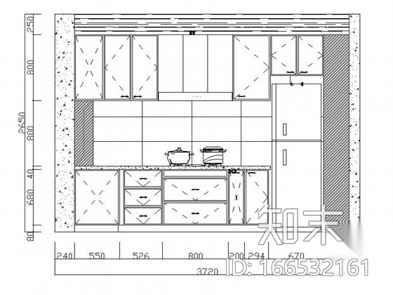 各式厨房立面CAD图块下载施工图下载【ID:166532161】