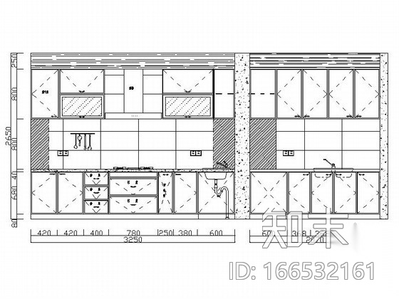 各式厨房立面CAD图块下载施工图下载【ID:166532161】