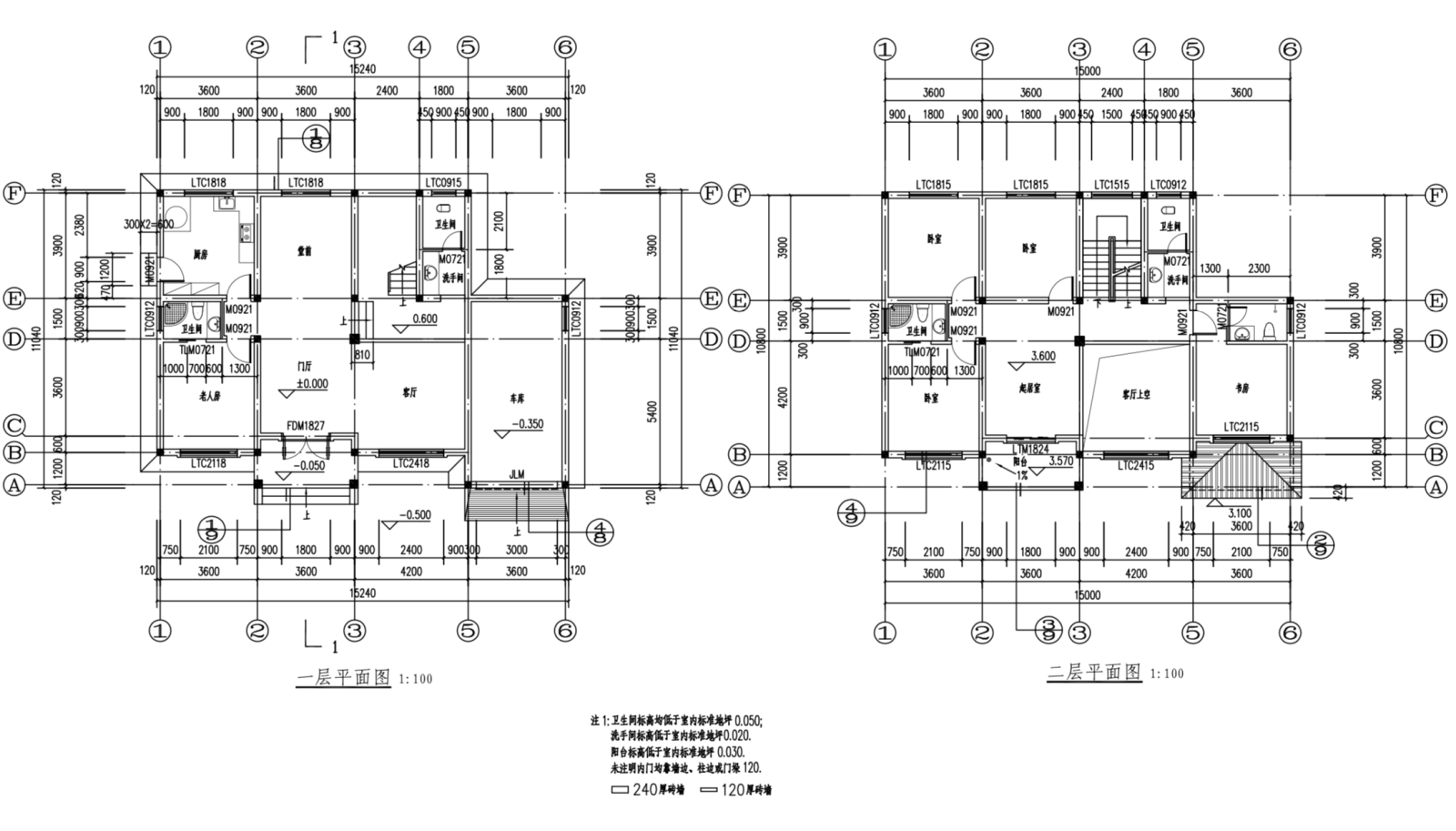 三层新农村独栋别墅自建房建筑cad施工图下载【ID:149888151】