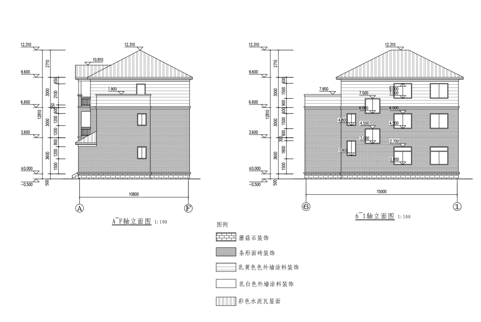 三层新农村独栋别墅自建房建筑cad施工图下载【ID:149888151】