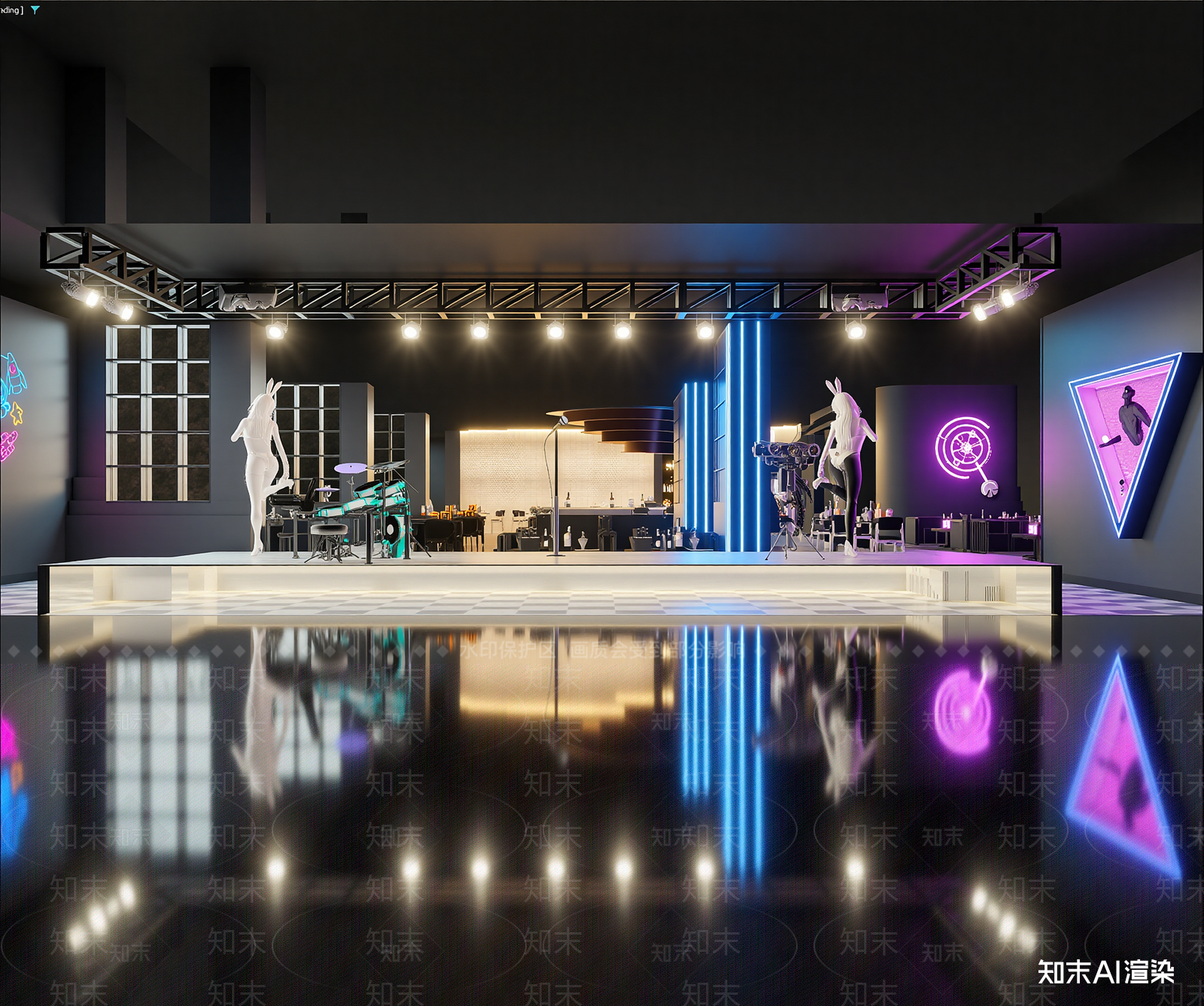 现代科技展厅3D模型下载【ID:1214854782】