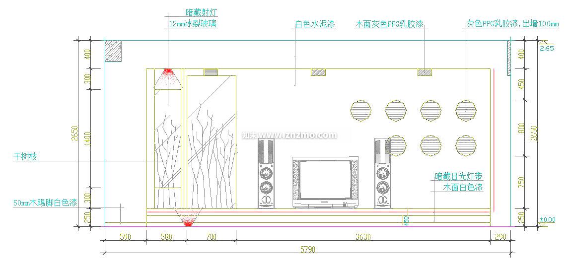 电视cad施工图下载【ID:178288199】