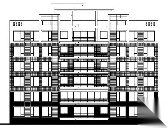 某六层住宅楼A2型建筑方案图施工图下载【ID:149886172】