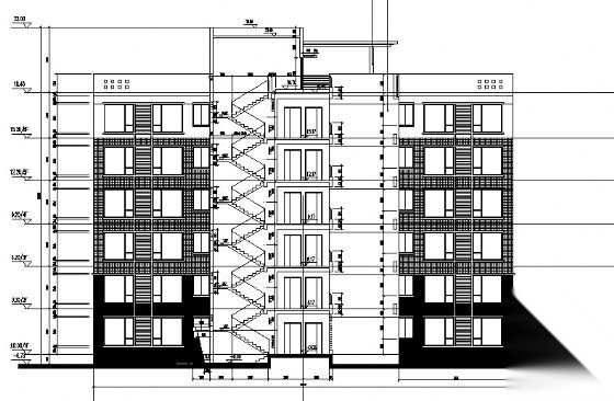 某六层住宅楼A2型建筑方案图施工图下载【ID:149886172】