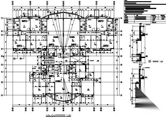 某六层住宅楼A2型建筑方案图施工图下载【ID:149886172】