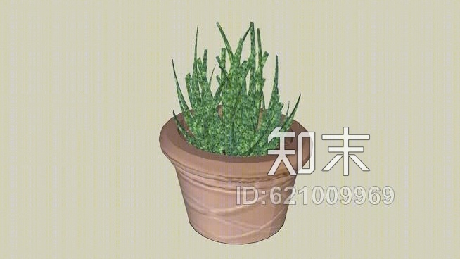 植物盆栽SU模型下载【ID:621009969】