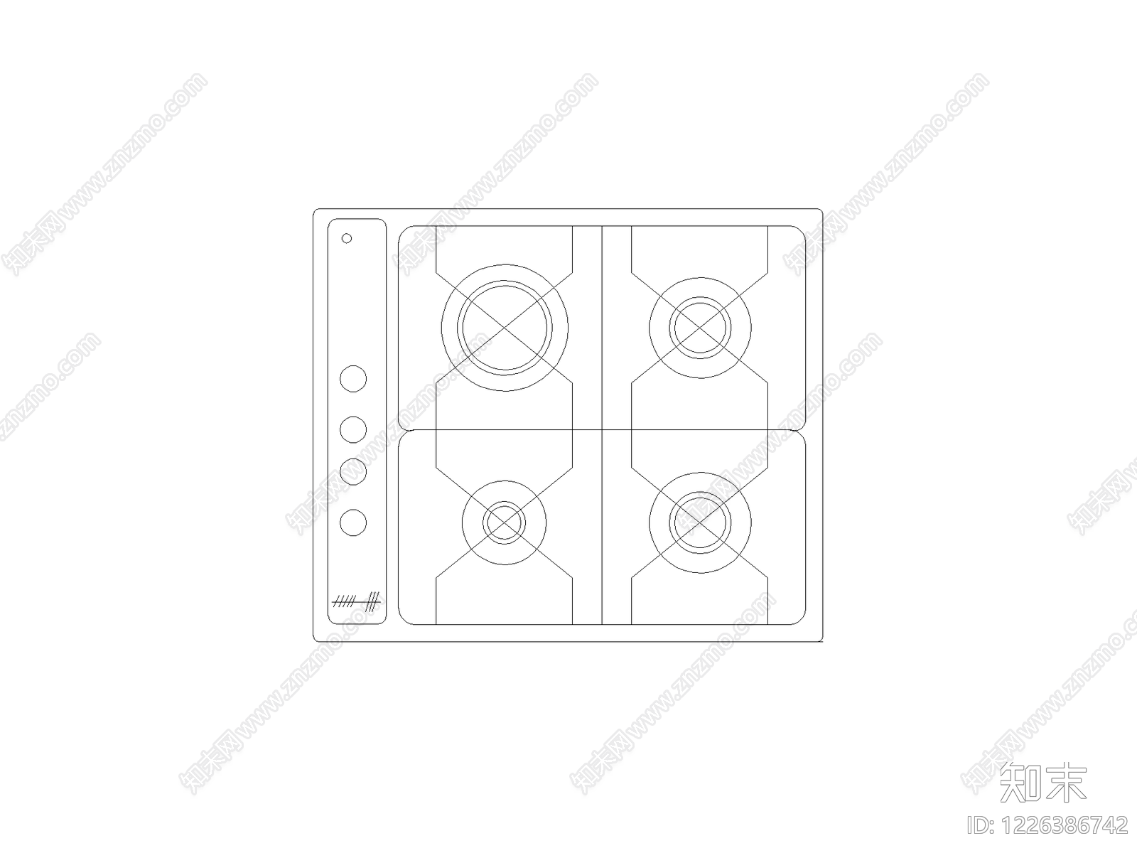 厨房设施cad施工图下载【ID:1226386742】