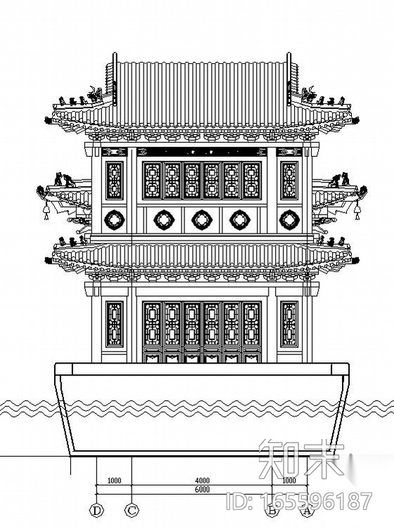 山西某滨水景观修建性规划设计施工图（二）cad施工图下载【ID:165596187】