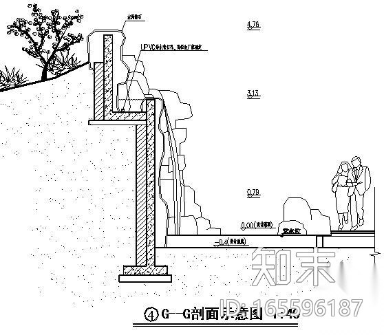 山西某滨水景观修建性规划设计施工图（二）cad施工图下载【ID:165596187】