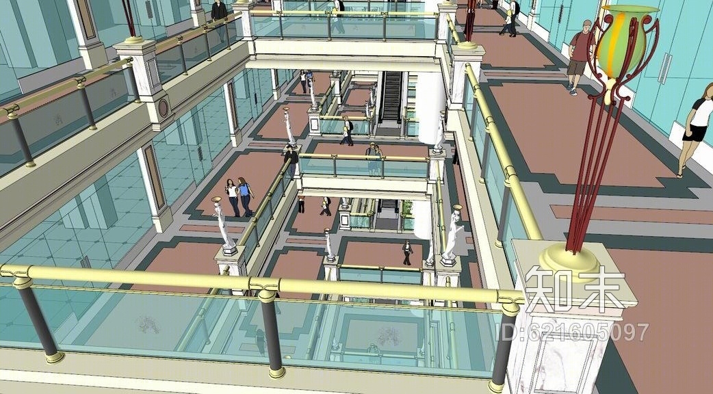 上海环球港购物街SU模型下载【ID:621605097】