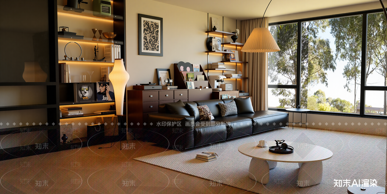 现代家居客厅SU模型下载【ID:1215927106】