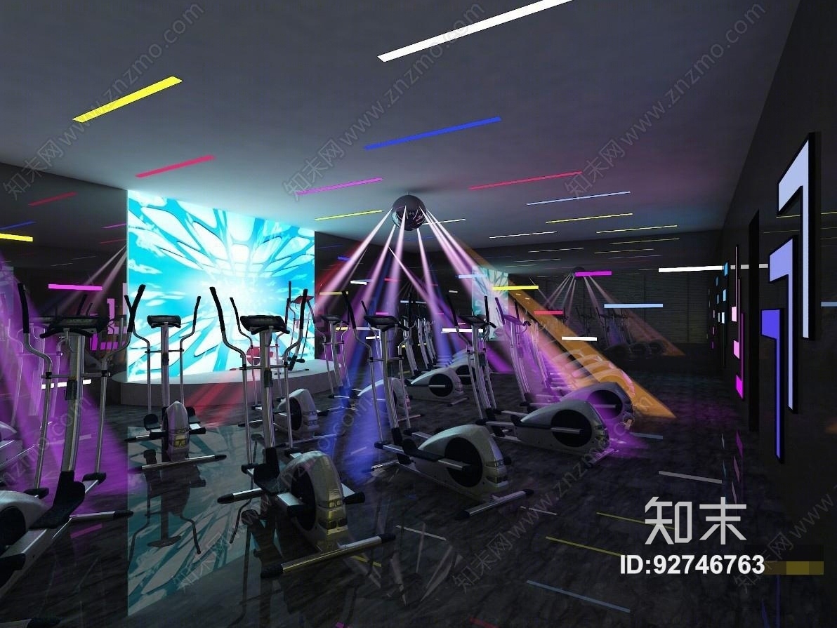 现代健身房3D模型下载【ID:92746763】