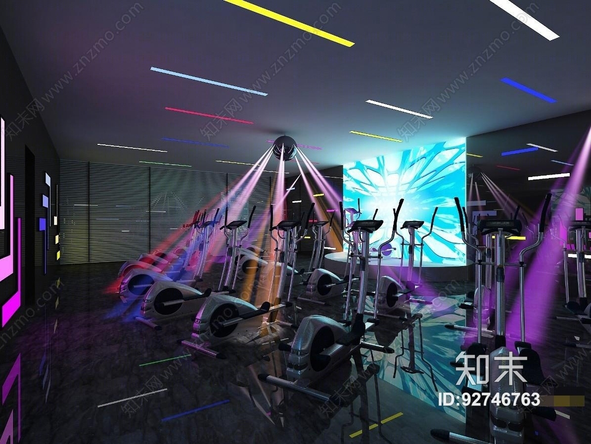 现代健身房3D模型下载【ID:92746763】