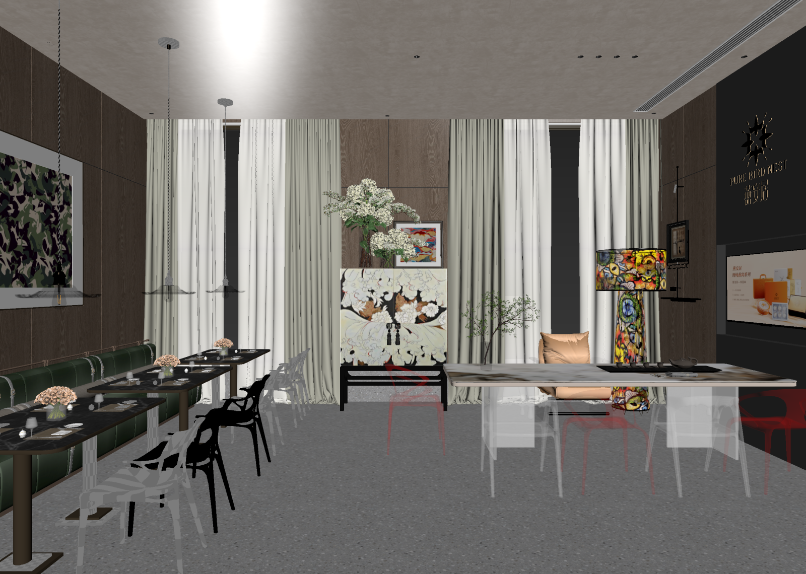 现代咖啡厅3D模型下载【ID:1214444663】