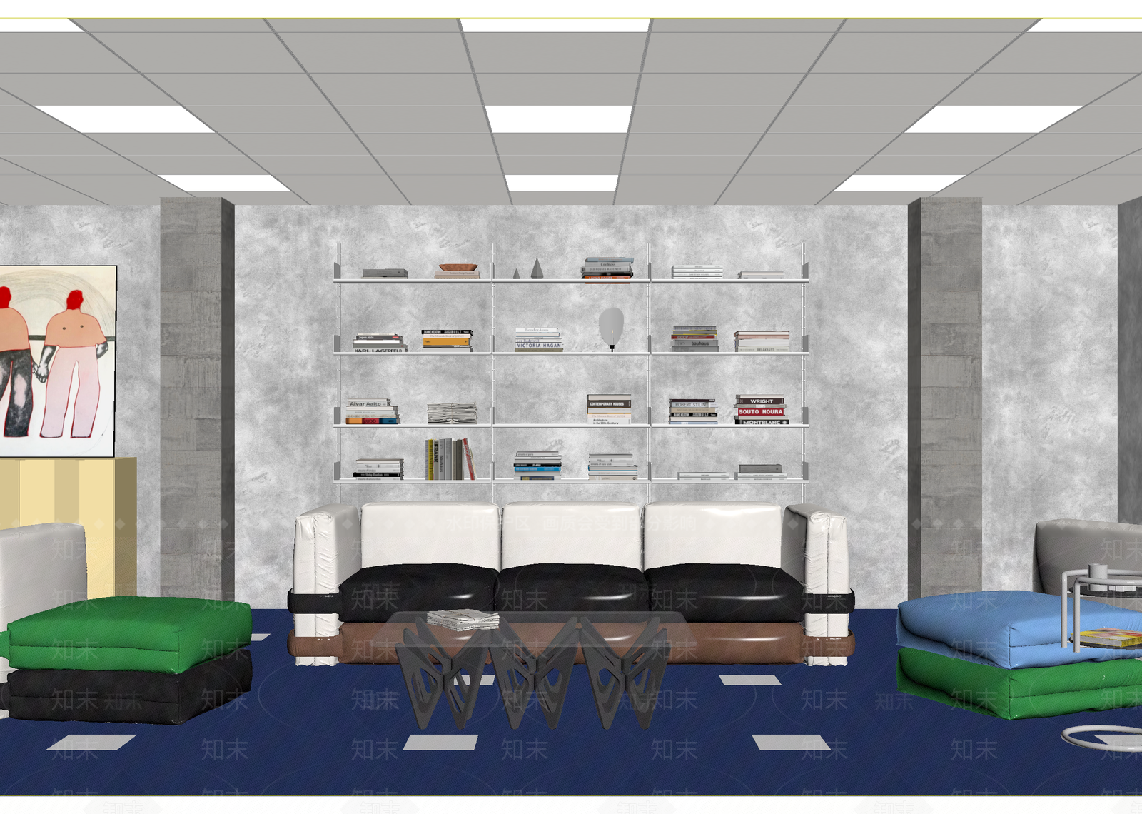 现代休息区3D模型下载【ID:1214813860】