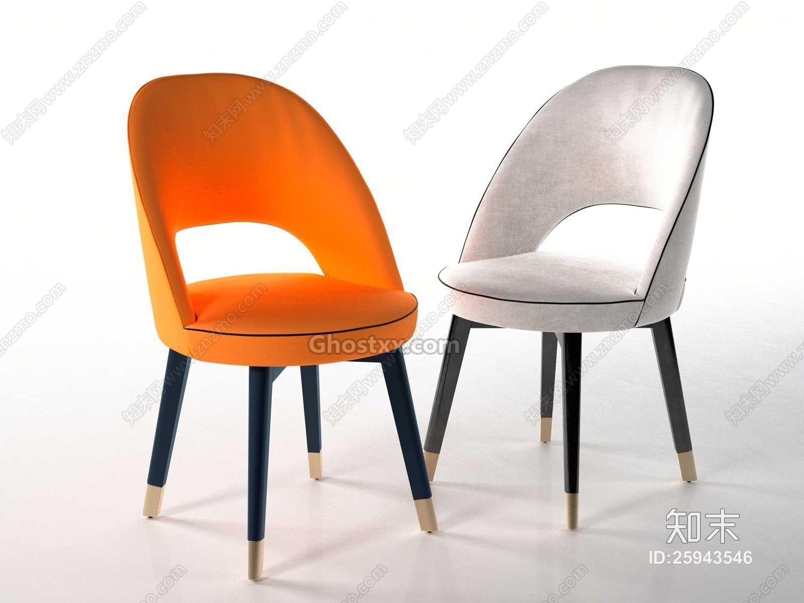 经典款北欧单椅3D模型下载【ID:25943546】