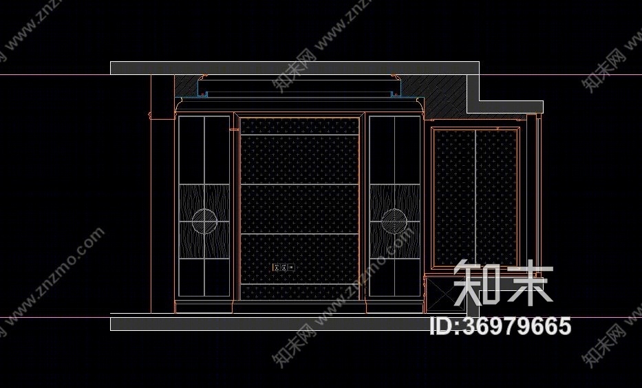 紫香柯-深圳-华侨城大平层现代欧式cad施工图下载【ID:36979665】