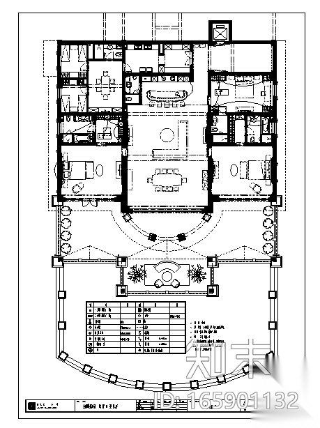 金海湖别墅A座施工图cad施工图下载【ID:165901132】
