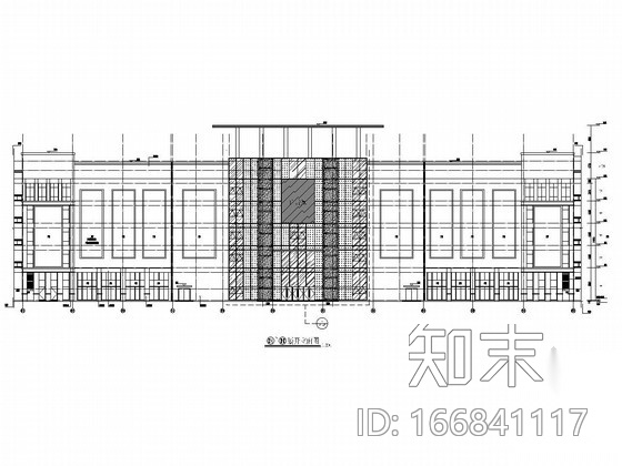 [福建]46000平住宅小区外立面玻璃幕墙工程图纸（包括钢...cad施工图下载【ID:166841117】
